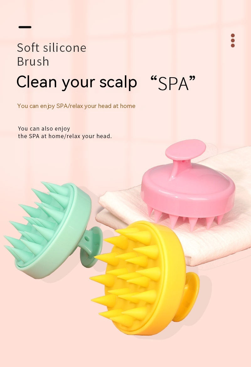 Silicone Shampoo Brush Scalp Meridian Massage Brush Hair Washing Artifact Anti-dandruf And Relieve Itching Home Hair Salon Adult Head Scratching Tool